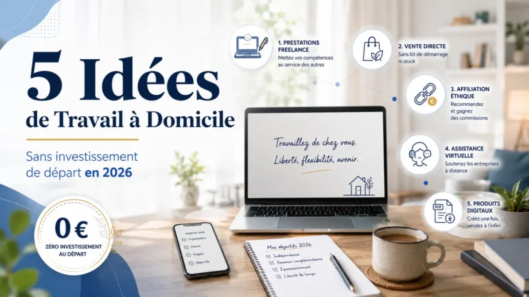 Un espace de travail lumineux propice au travail à domicile sans investissement de départ